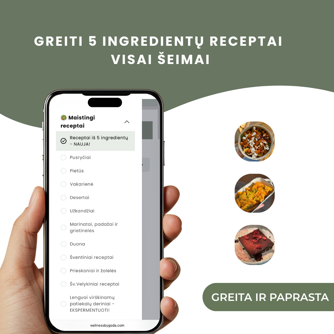 Priešuždegiminės mitybos gidas